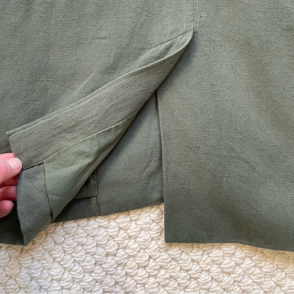 Apiece Apart oversized olive green linen blend blazer - Picture 10 of 16